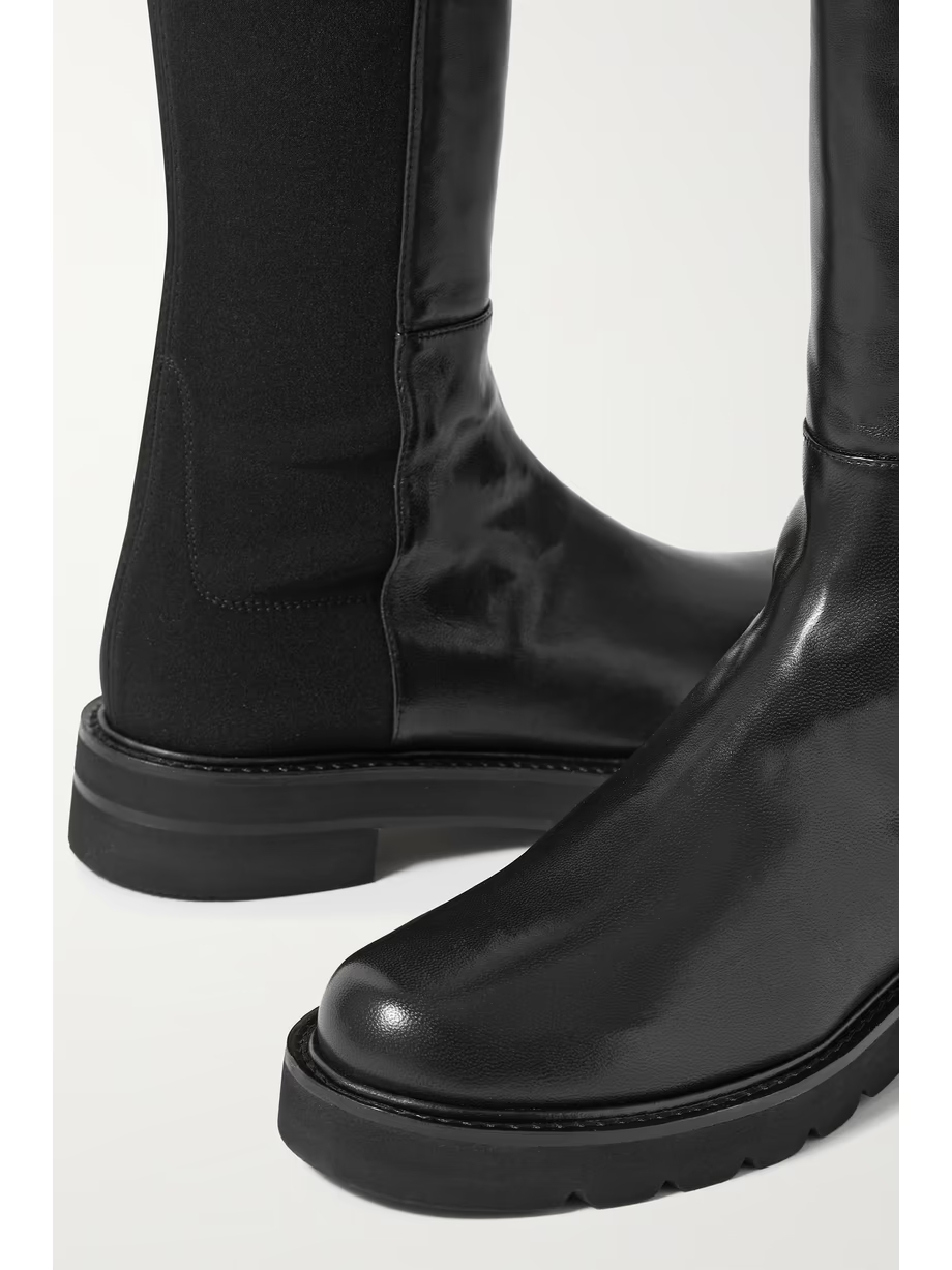 5050 Lift leather and stretch over-the-knee boots