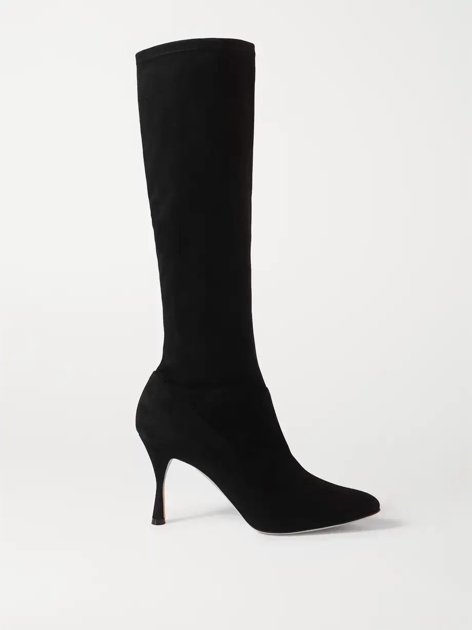 Pamfilo 90 stretch-suede knee boots