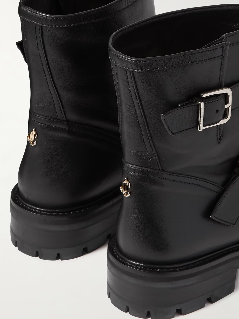 Youth II buckled leather ankle boots