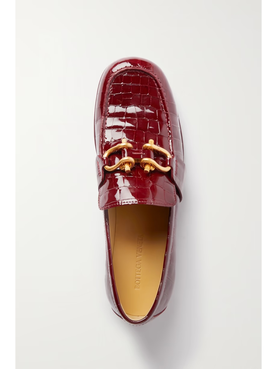 Madame croc-effect leather loafers