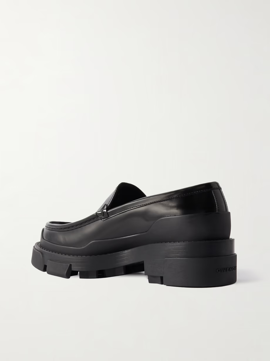 Terra logo-embellished leather platform loafers