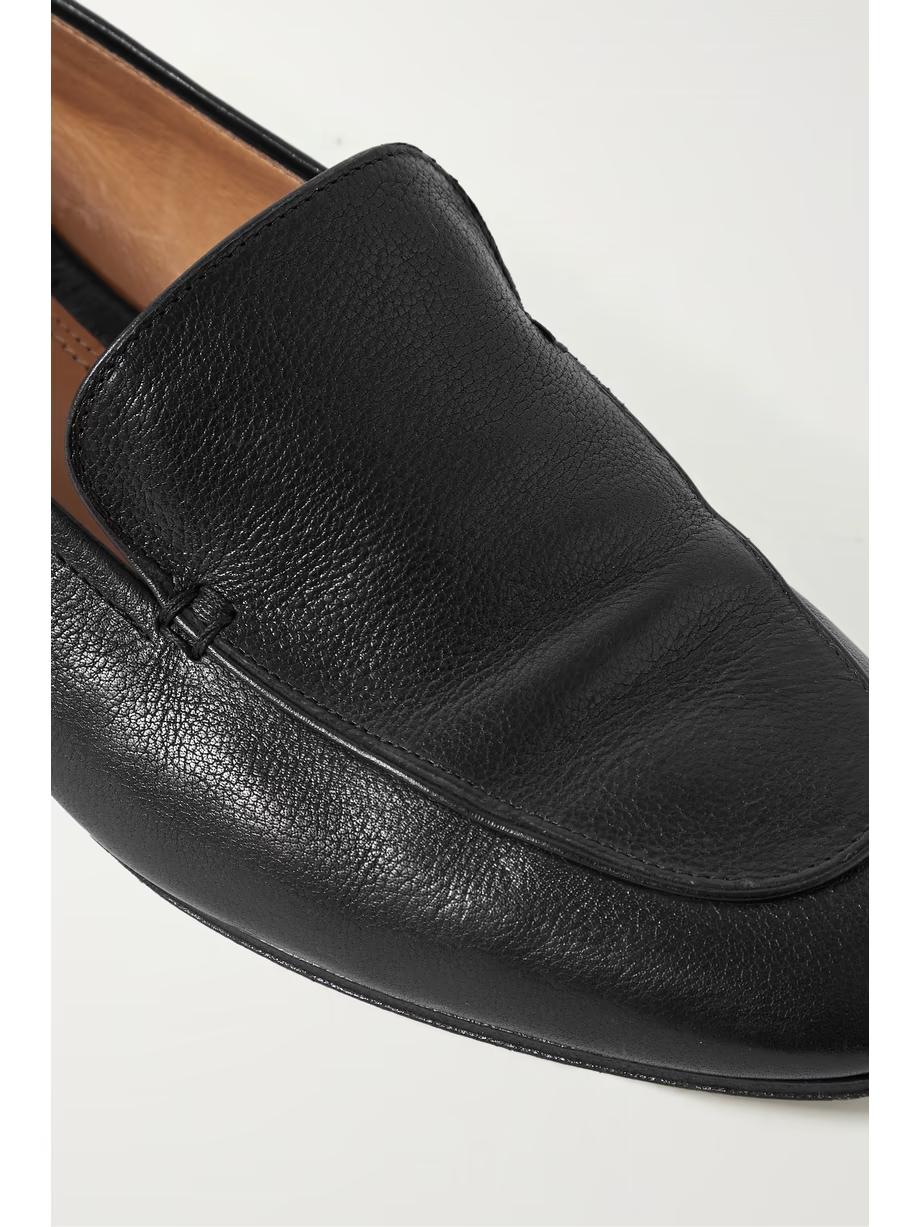 Adam textured-leather loafers