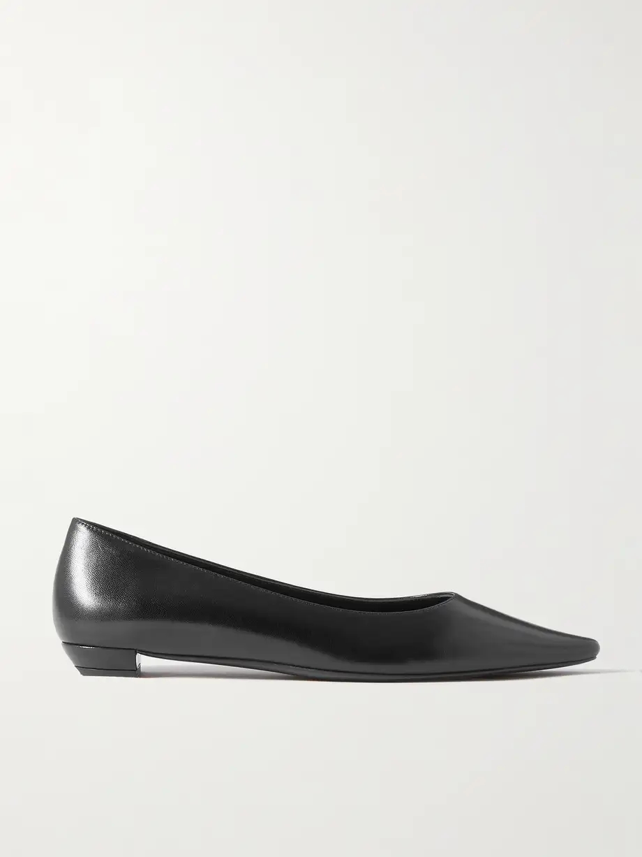 Claudette leather point-toe flats