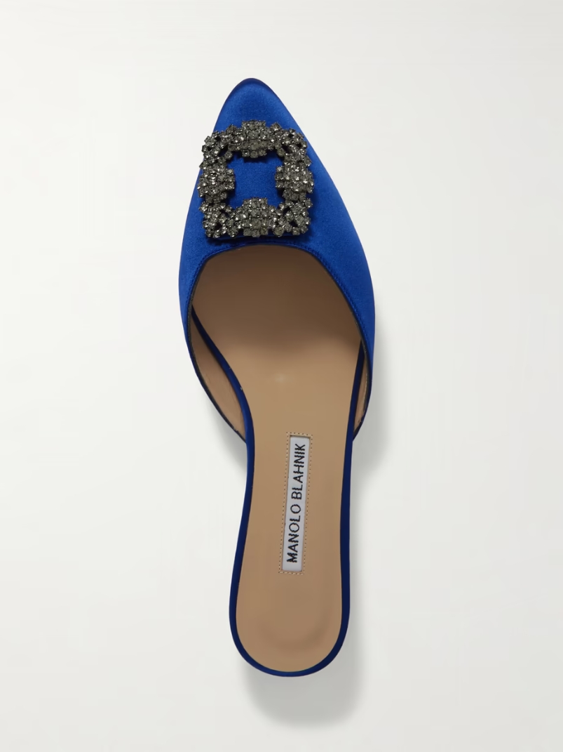 Hangisi embellished satin slippers