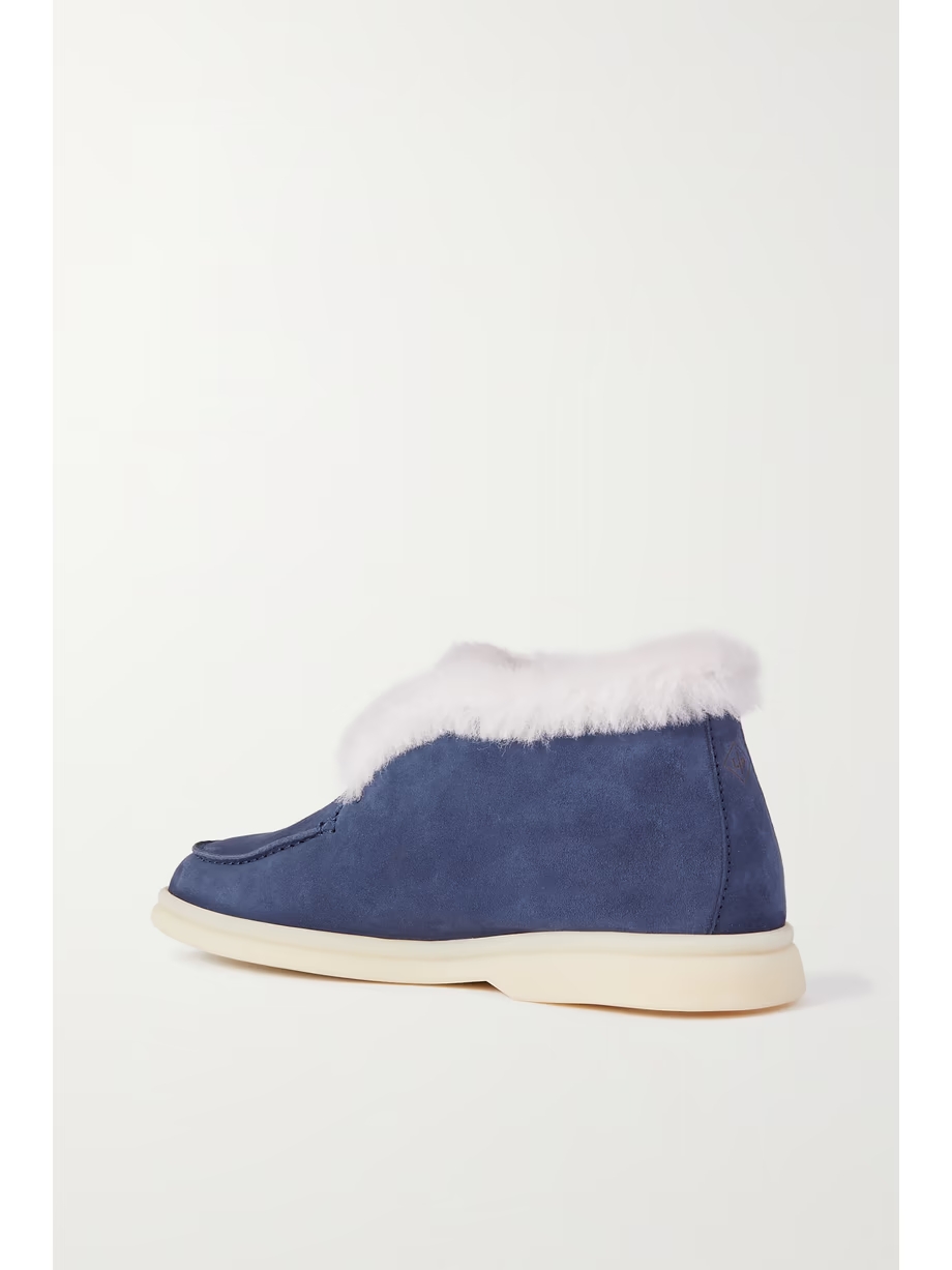 Open Walk shearling-lined suede loafers