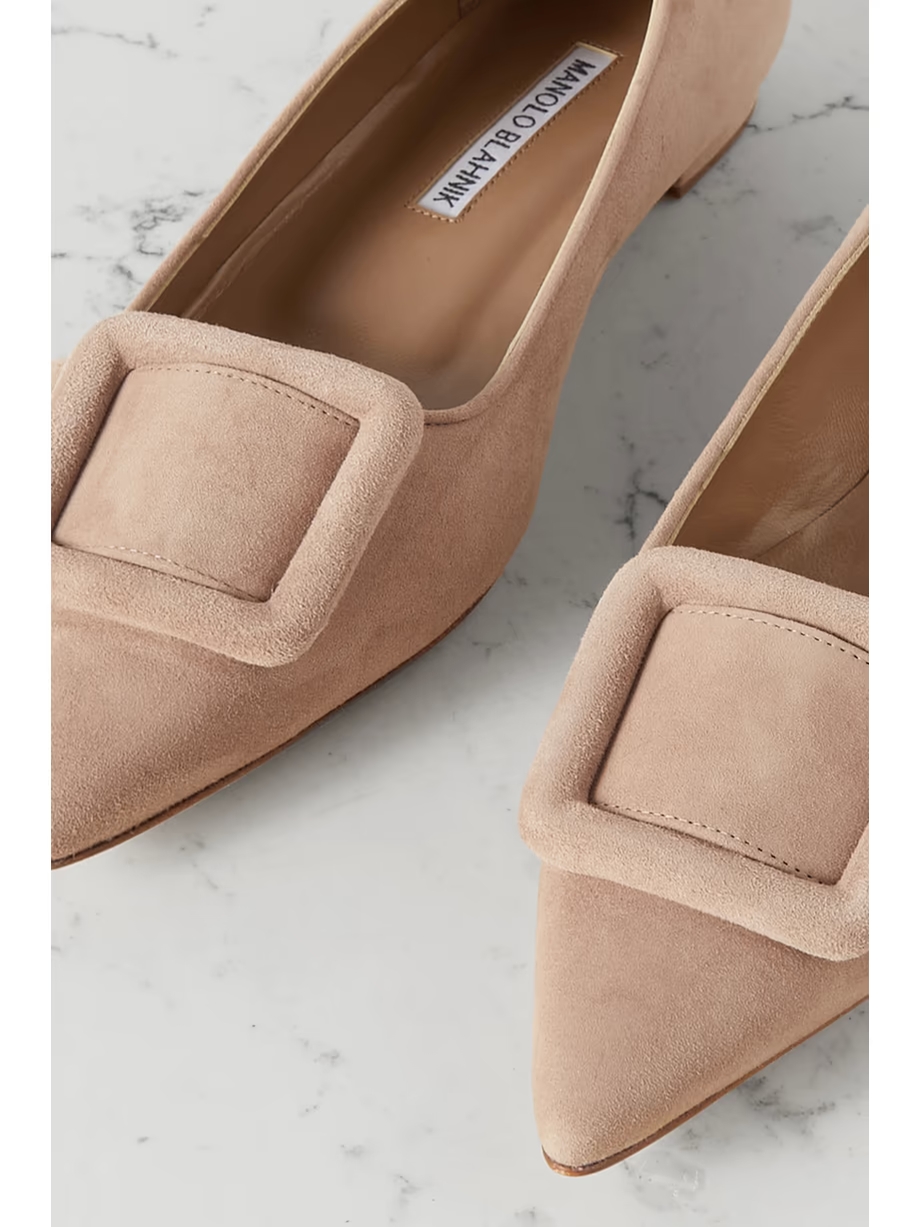 Maysale suede point-toe flats