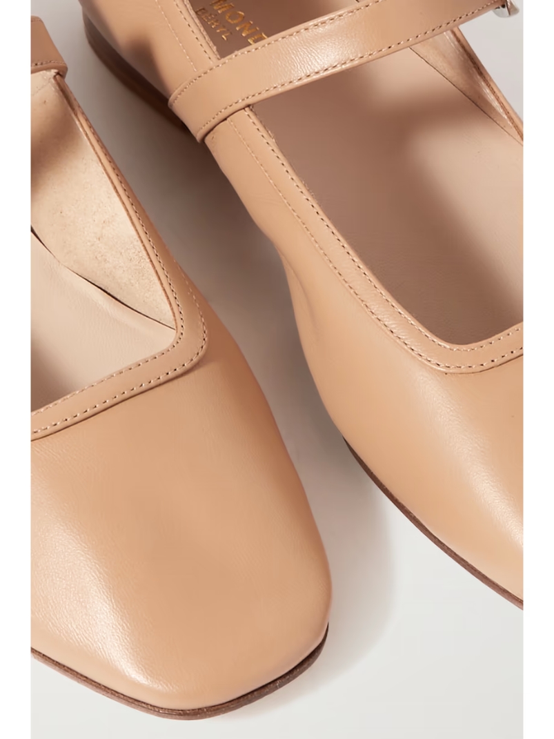 Leather Mary Jane ballet flats