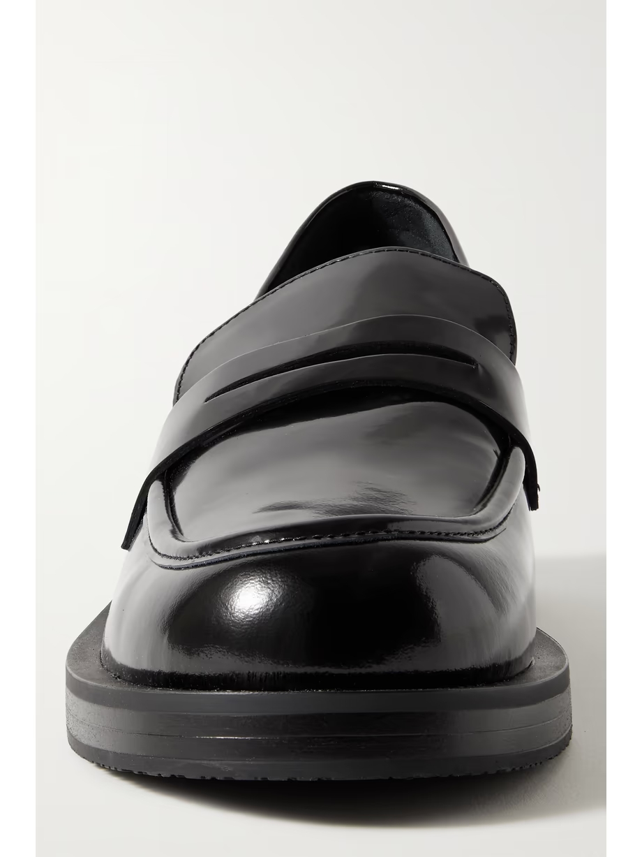 Palmer glossed-leather loafers