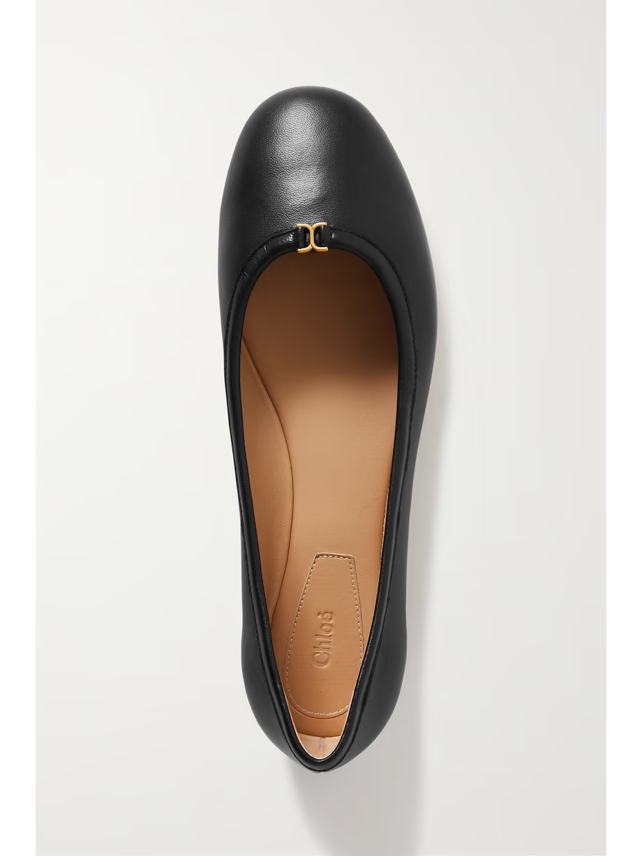 + NET SUSTAIN Marcie embellished leather ballet flats