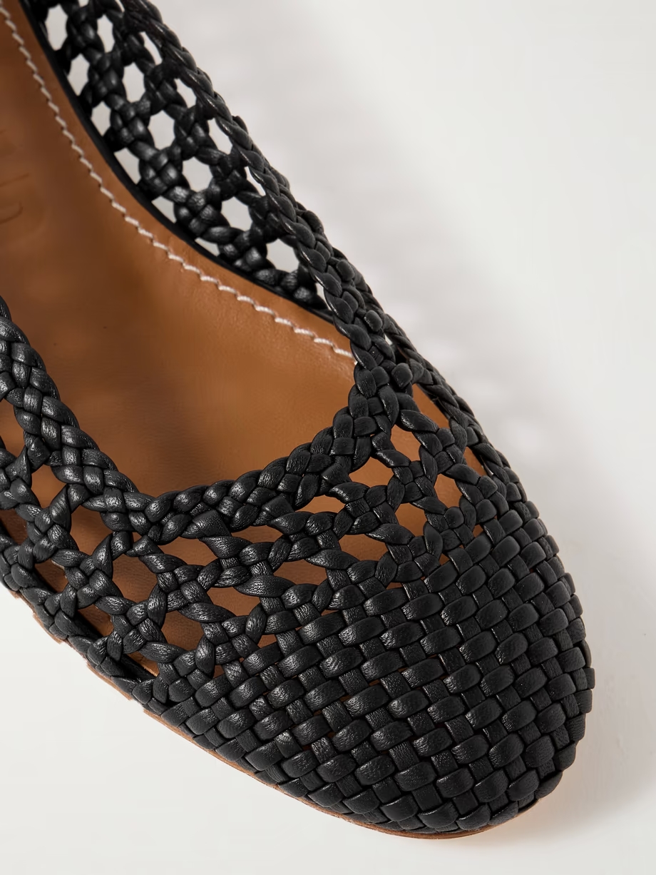 Nell woven leather ballet flats