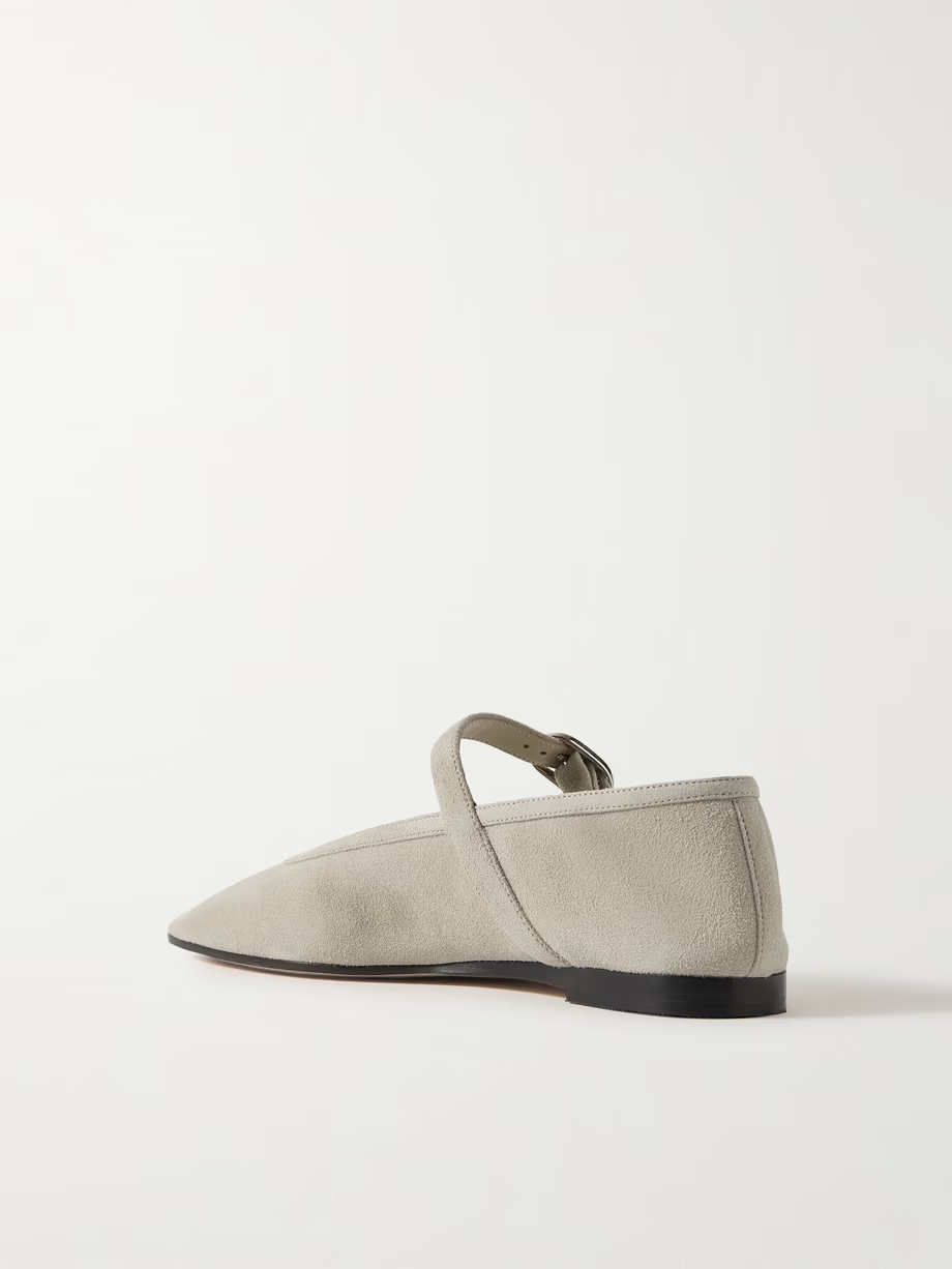 Suede Mary Jane ballet flats