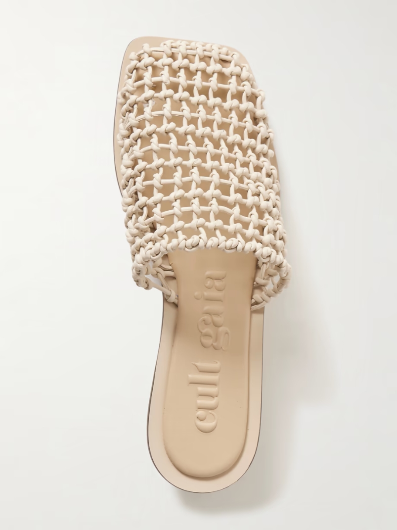 Merida woven leather mules