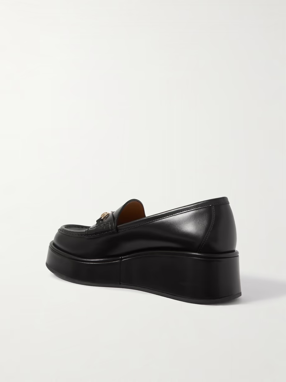 Ilde horsebit-embellished leather platform loafers