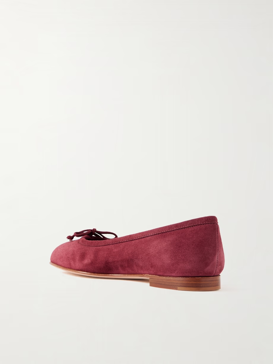 Veralli bow-detailed suede ballet flats