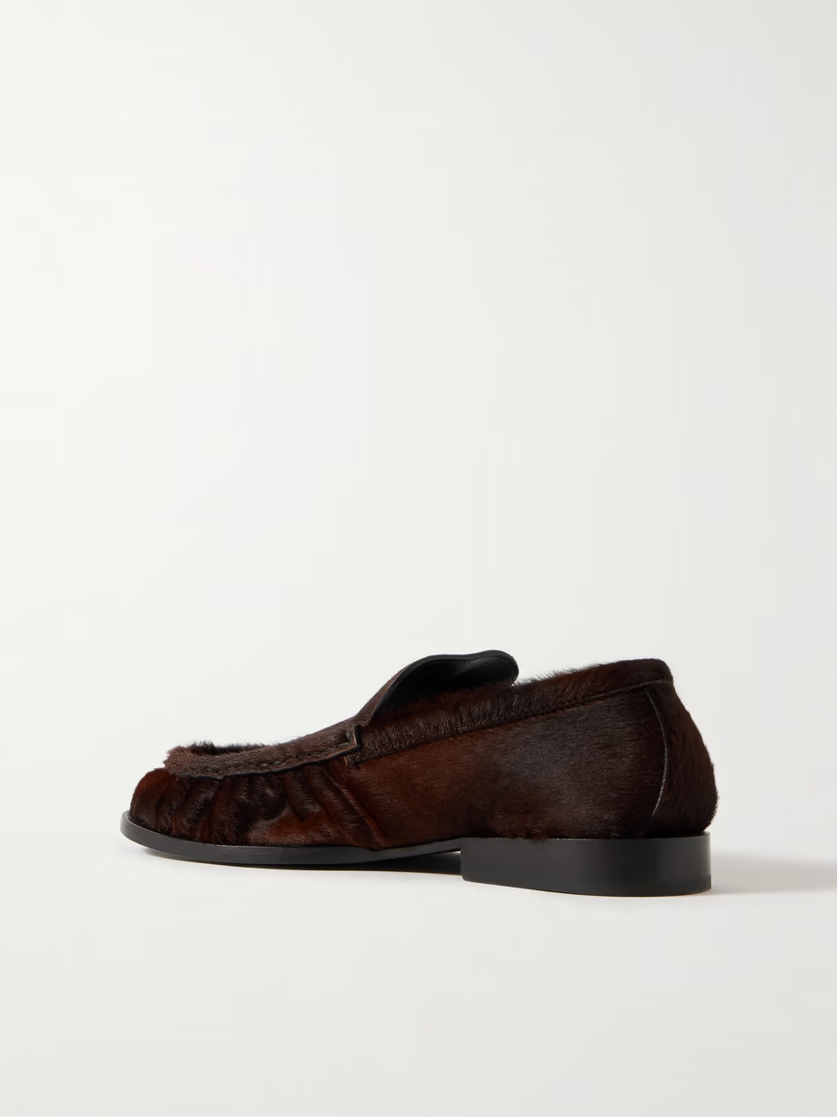 Calf hair loafers