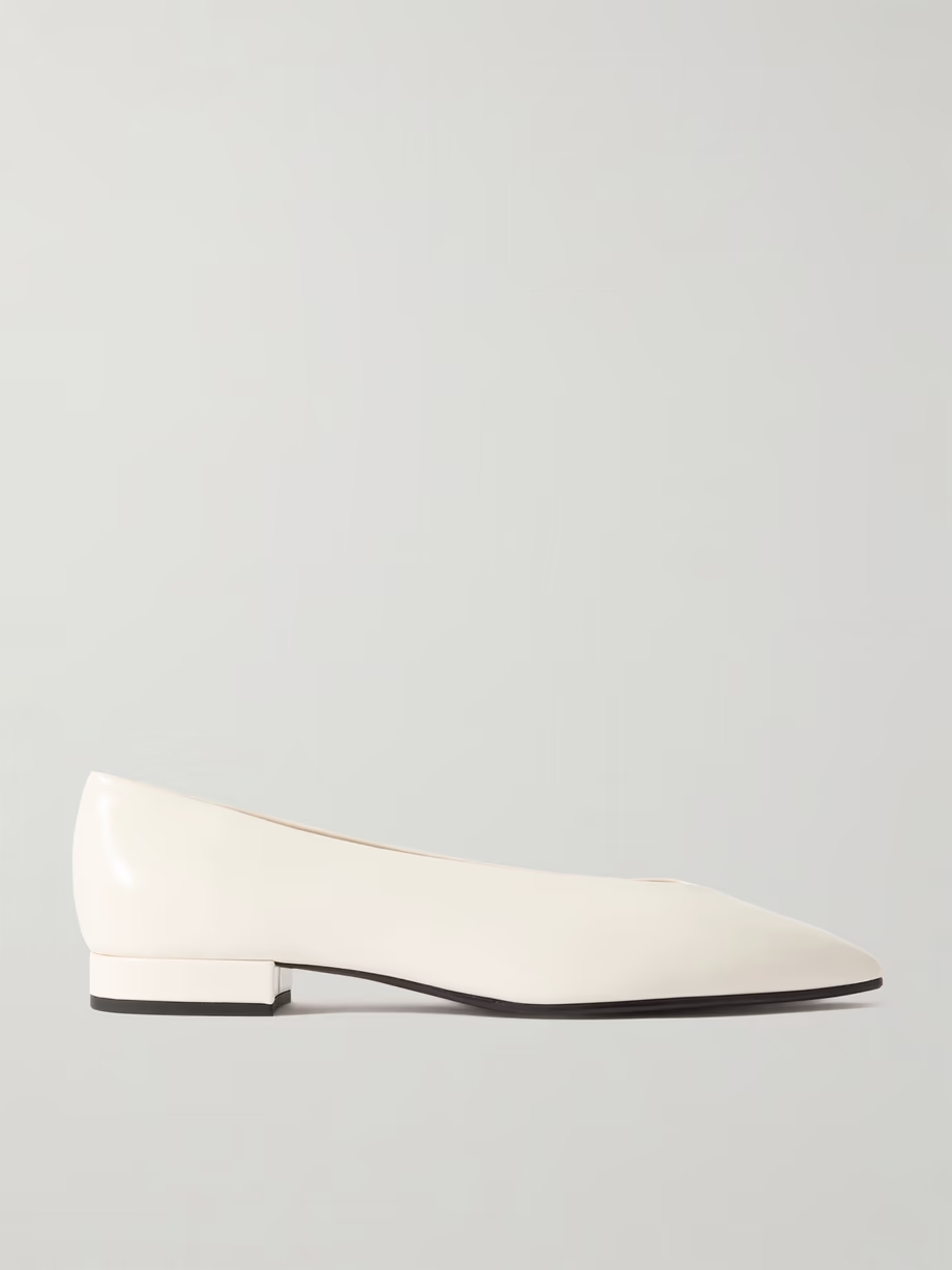 Rebecca leather point-toe flats