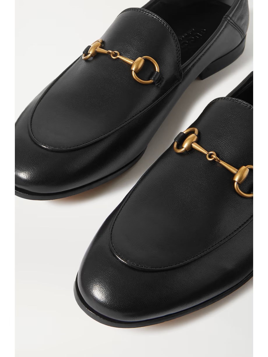 Brixton horsebit-detailed leather collapsible-heel loafers