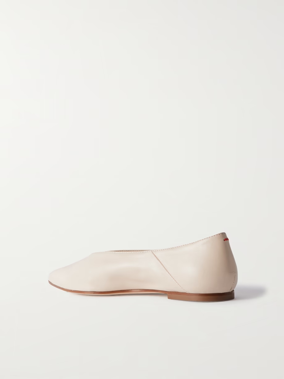 Moa leather point-toe flats