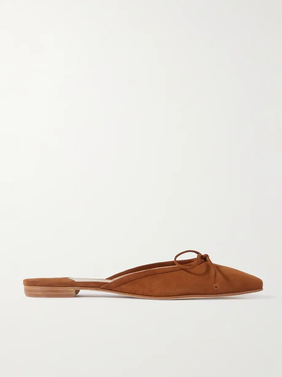 Ballerimu bow-detailed suede mules