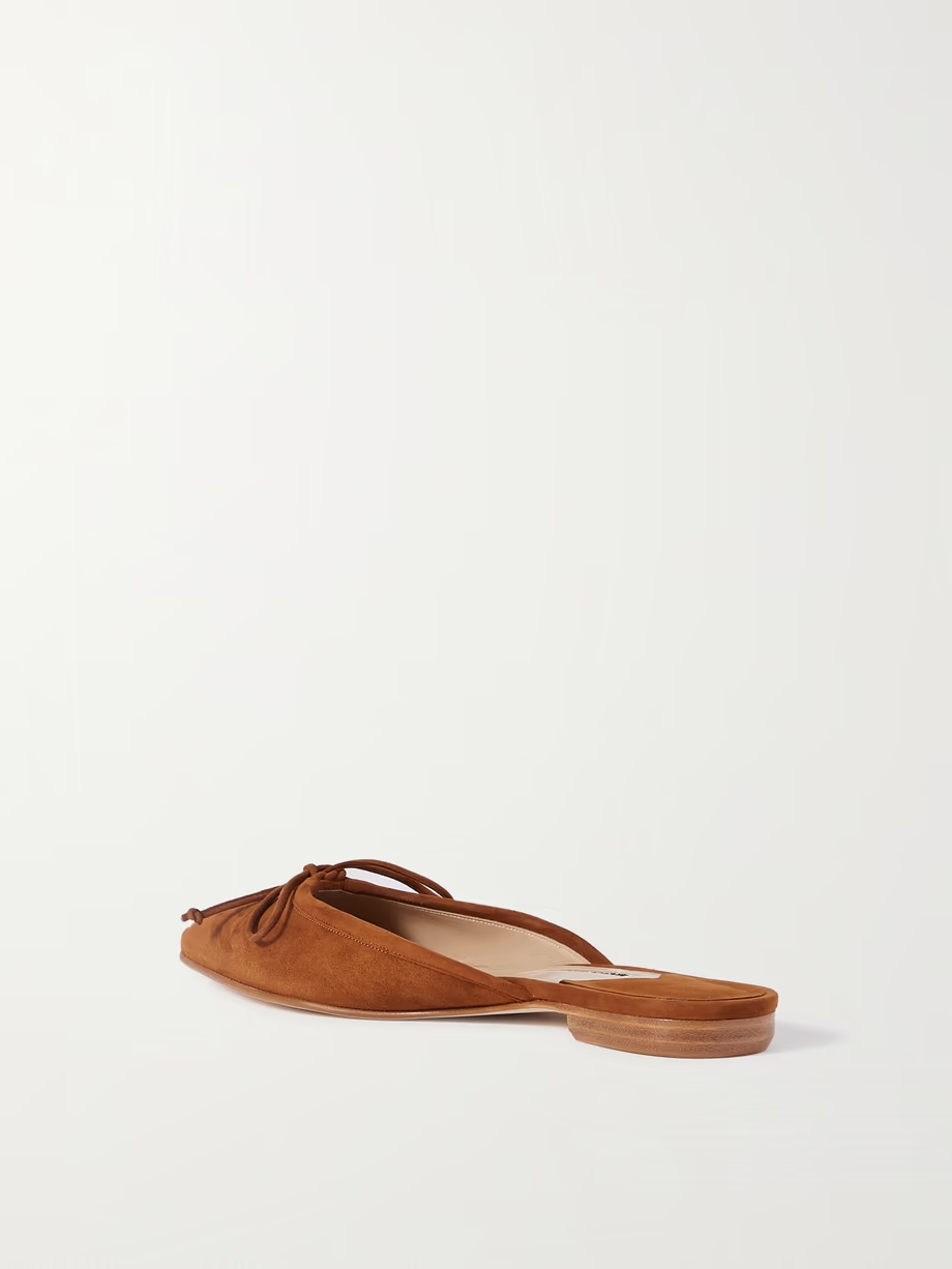 Ballerimu bow-detailed suede mules