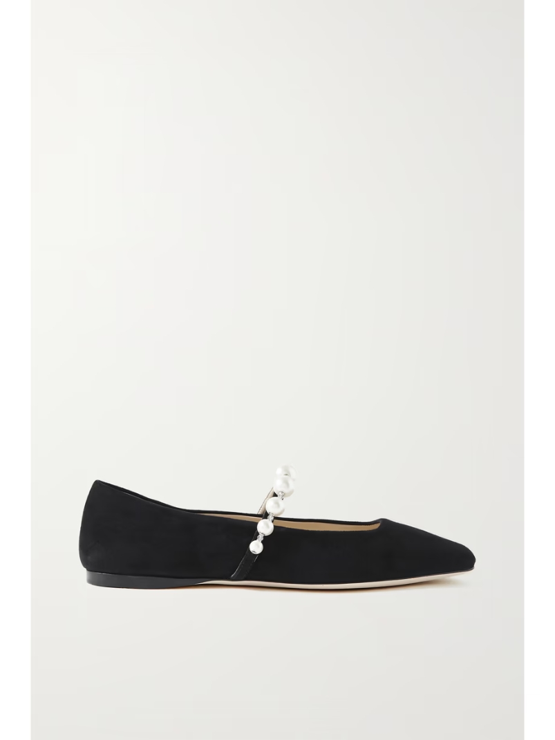 Ade embellished suede ballet flats