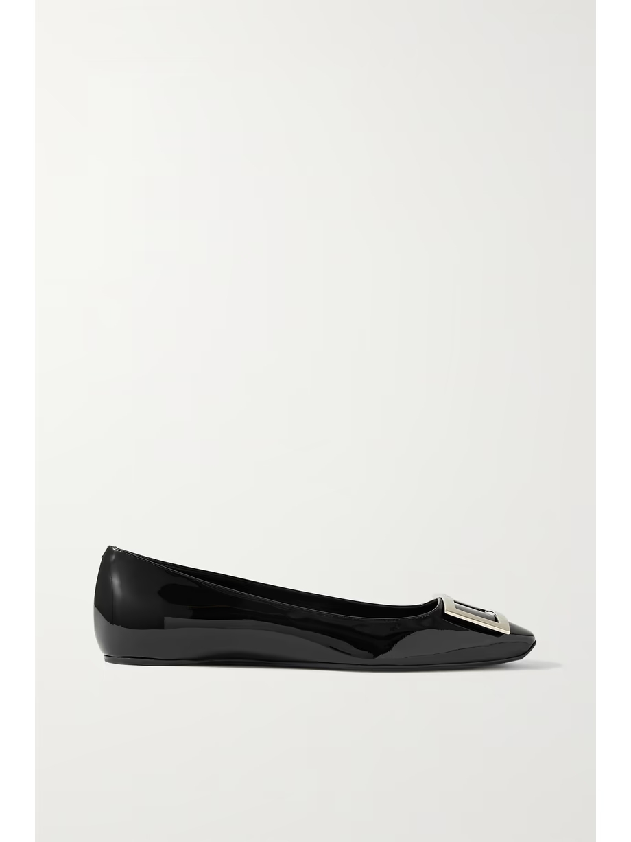 Trompette Bellerine glossed-leather ballet flats