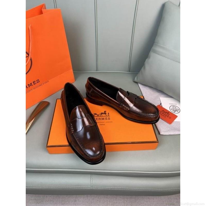 Hermes Men Leather 1219 Hermes sz38-45 3C n0906