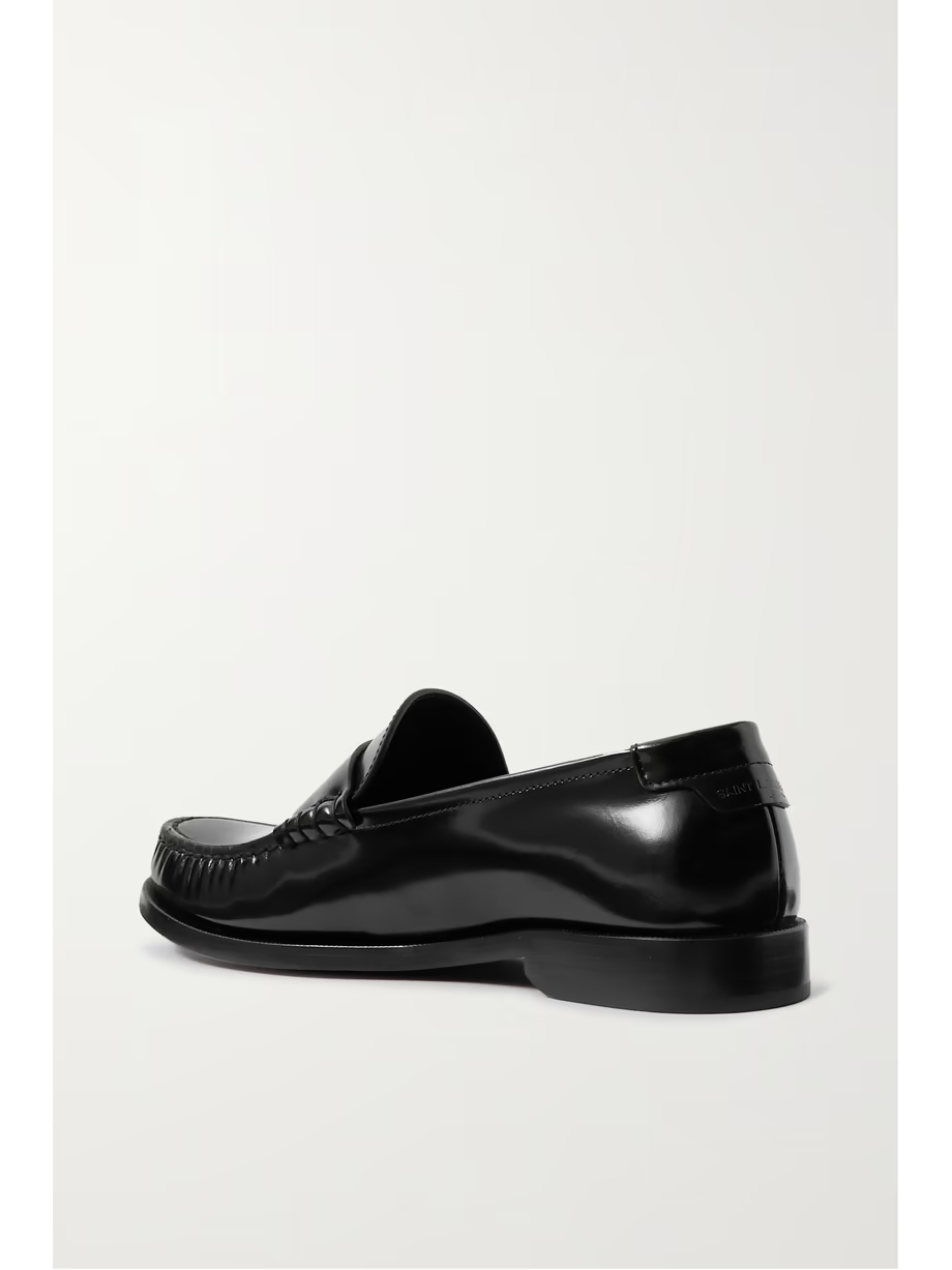 Le Loafer glossed-leather loafers