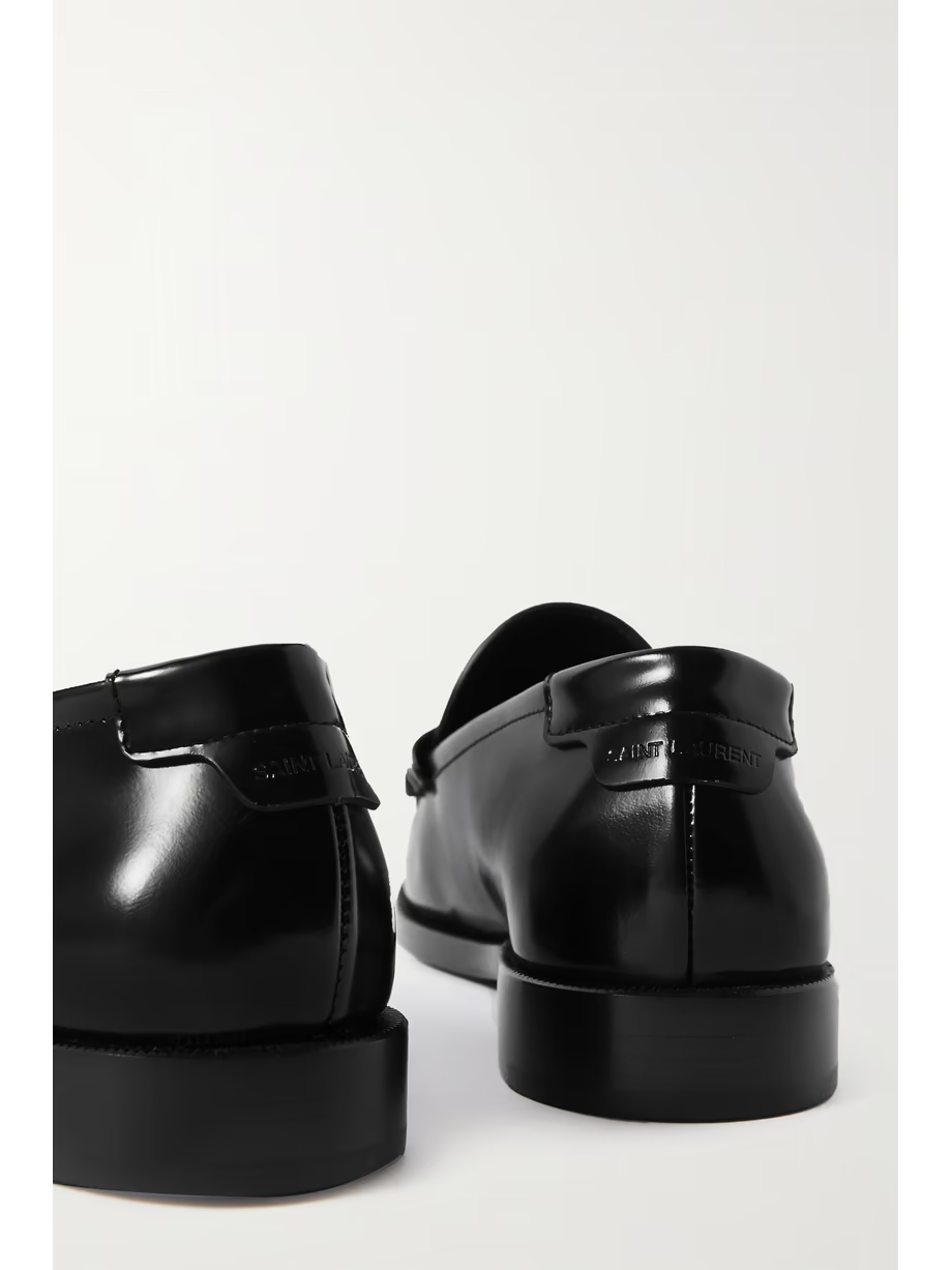 Le Loafer glossed-leather loafers