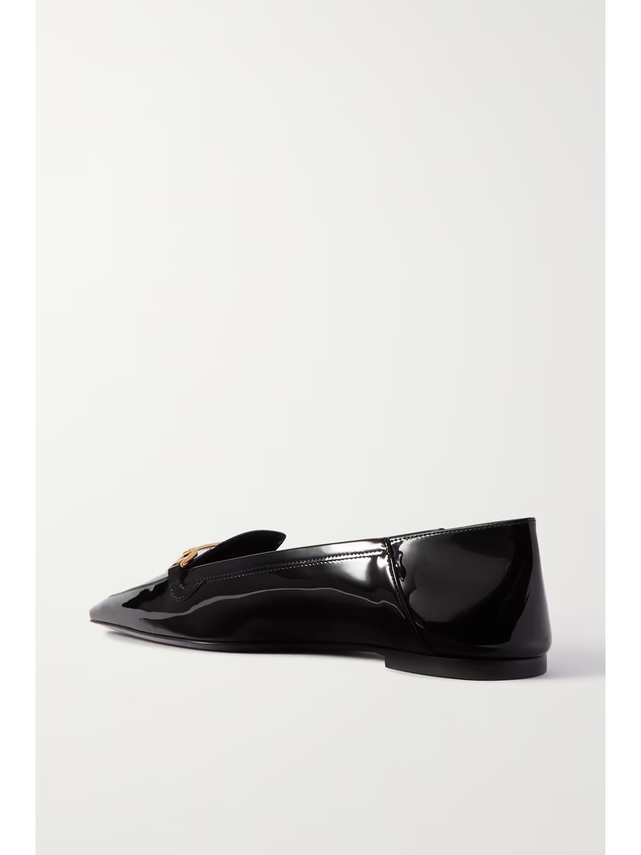 Chris embellished patent-leather loafers