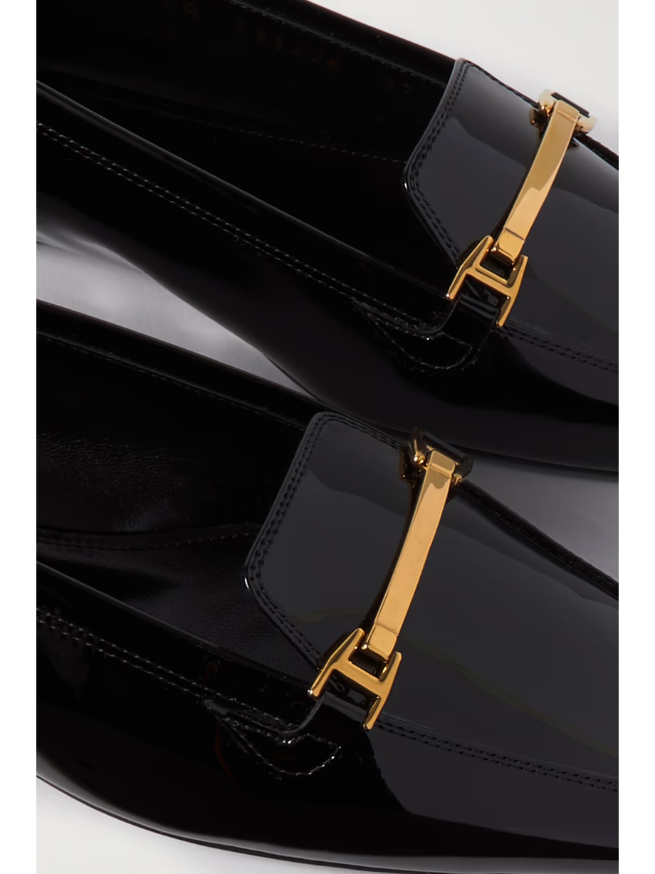 Chris embellished patent-leather loafers