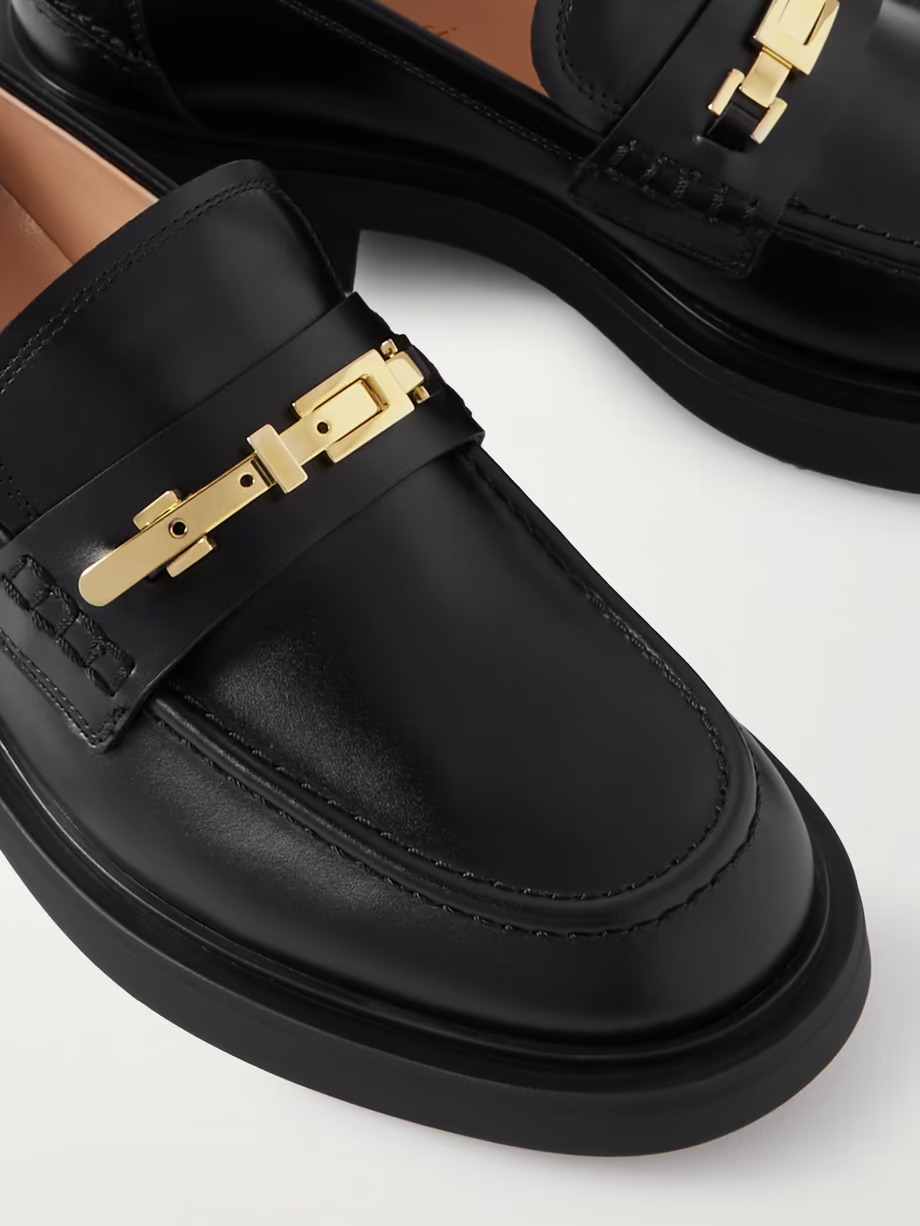 Dover embellished leather loafers