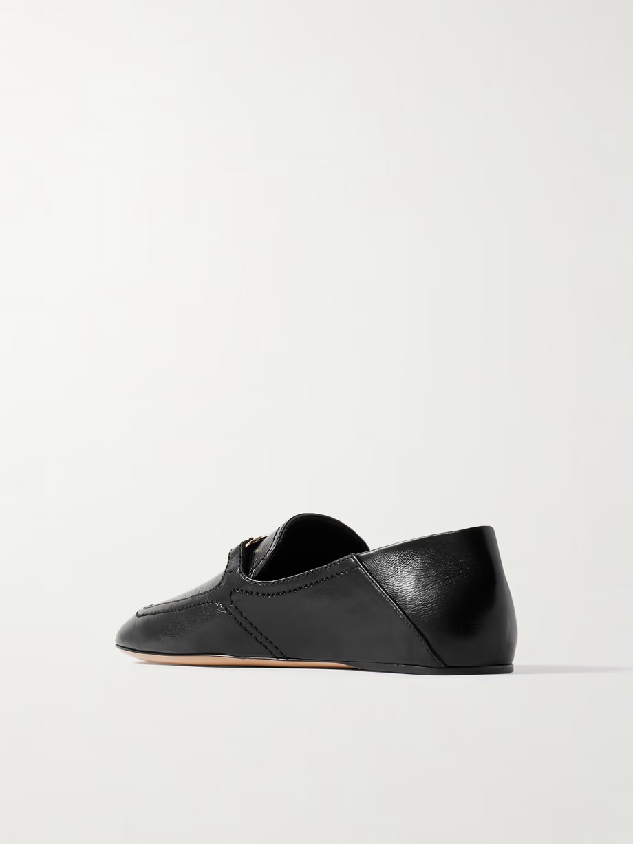 Elaine collapsible-heel embellished leather loafers