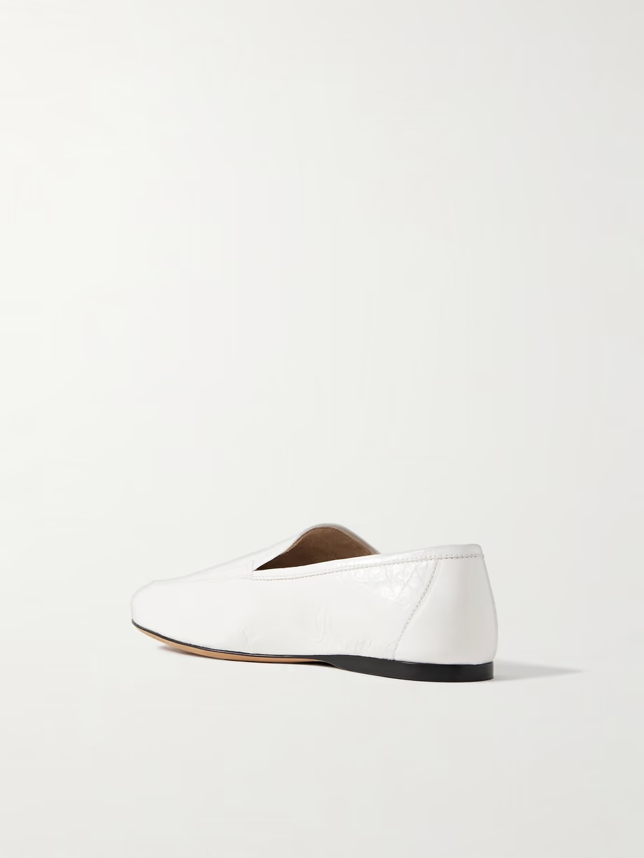 Alessio crinkled-leather loafers