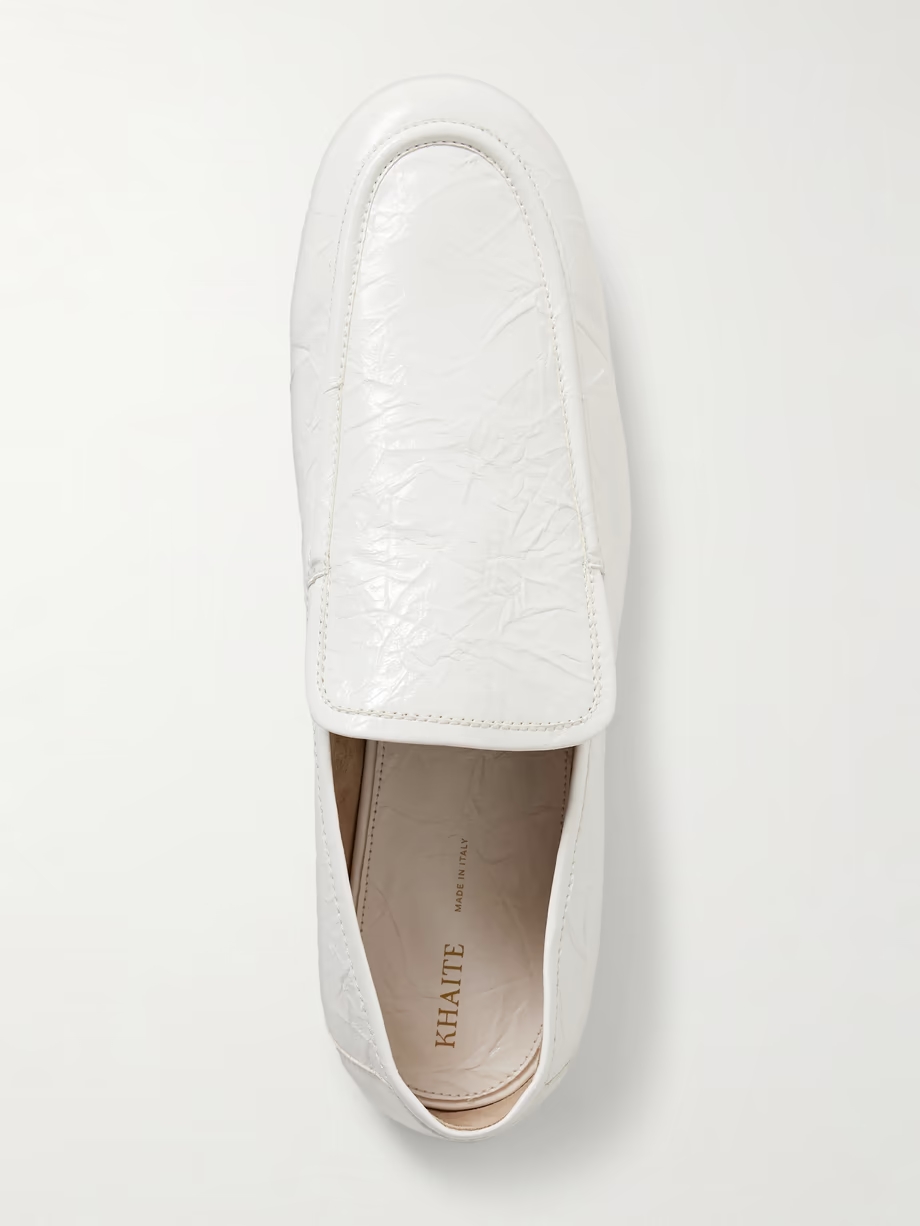 Alessio crinkled-leather loafers