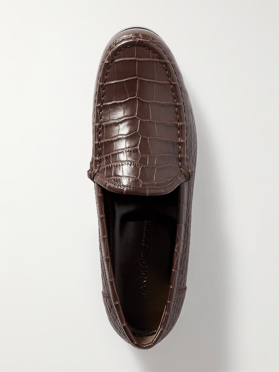 Dinelio croc-effect leather loafers