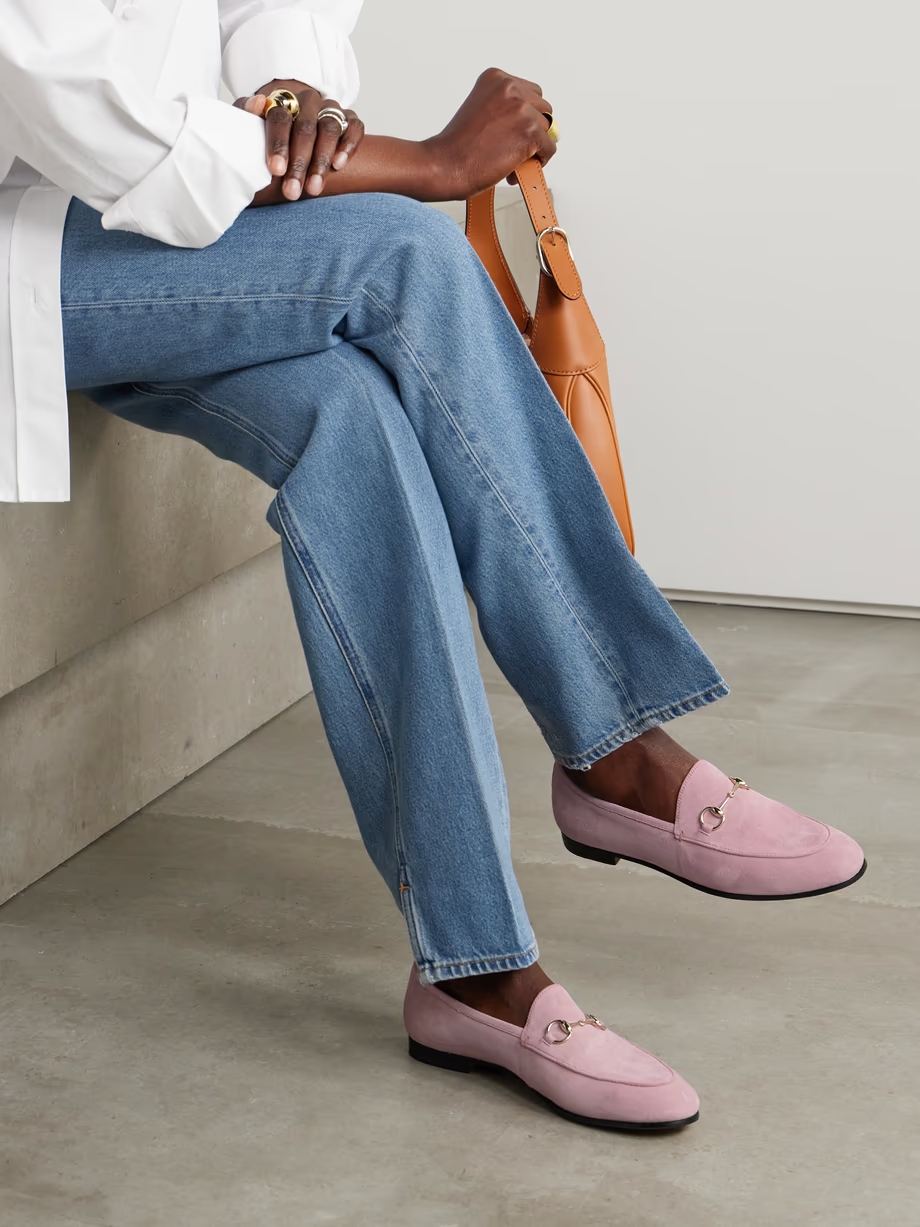 Jordaan horsebit-detailed suede loafers