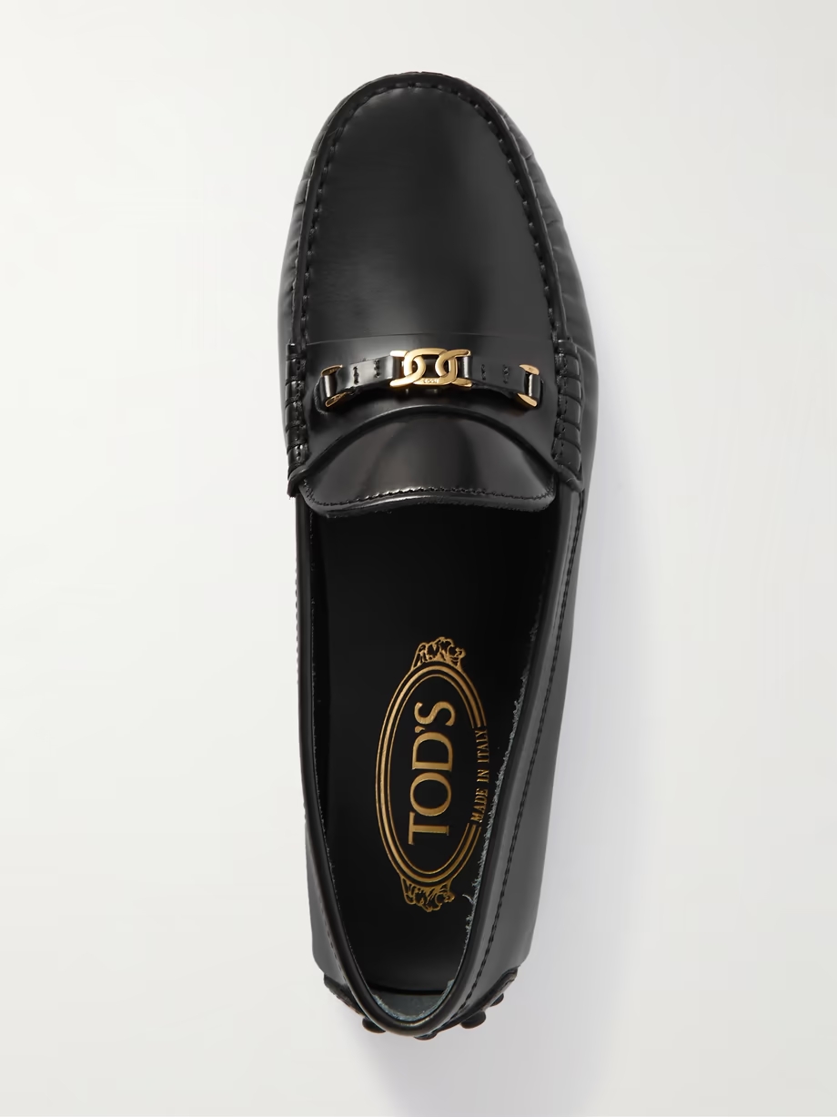 Gommino embellished patent-leather loafers