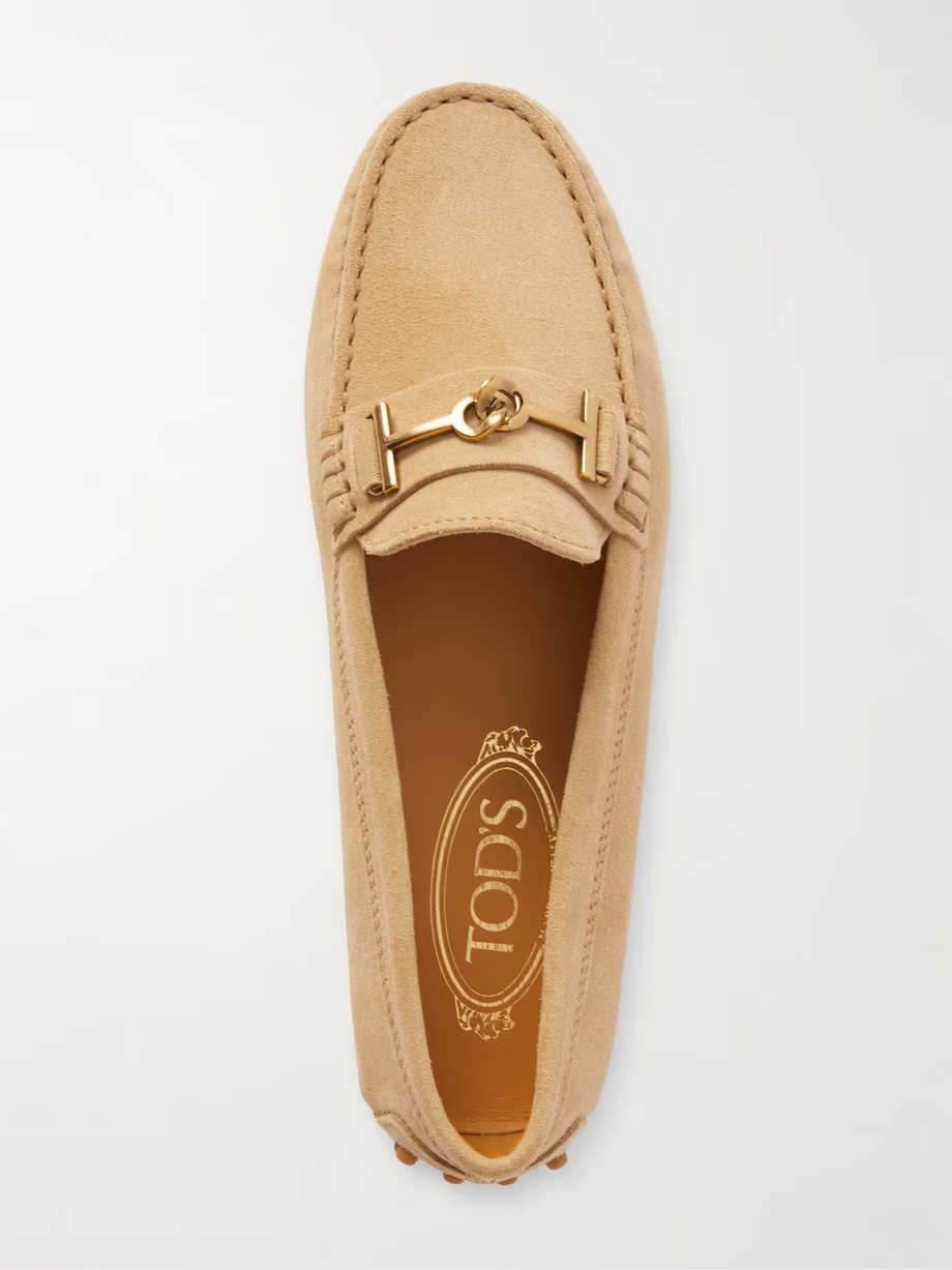 Gommino embellished suede loafers