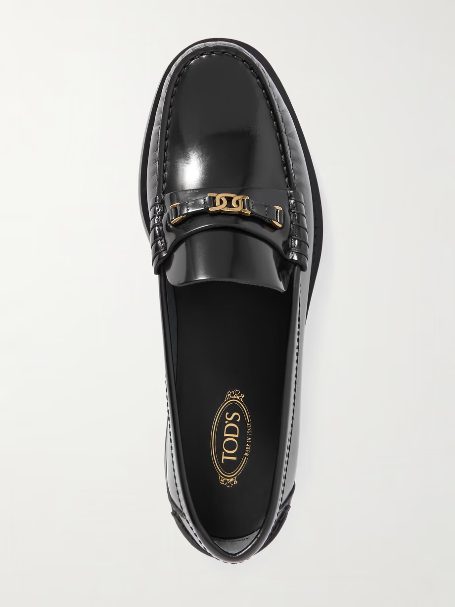 Iniez embellished leather loafers