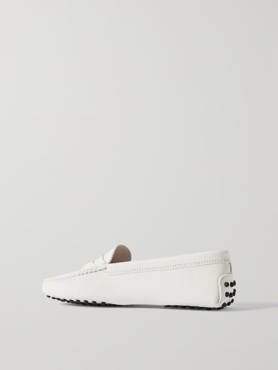 Gommino textured-leather loafers