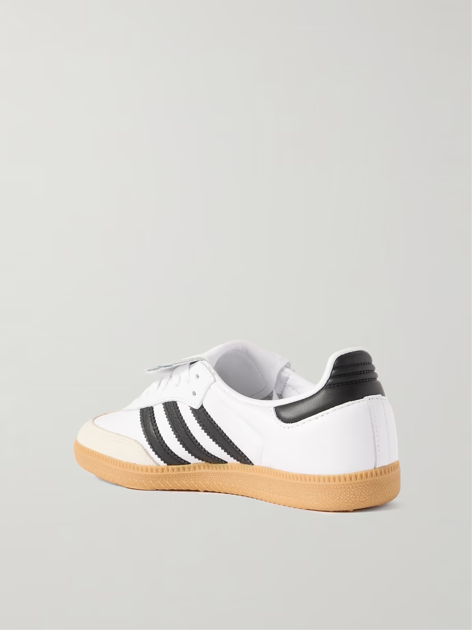 Samba LT nubuck-trimmed leather sneakers