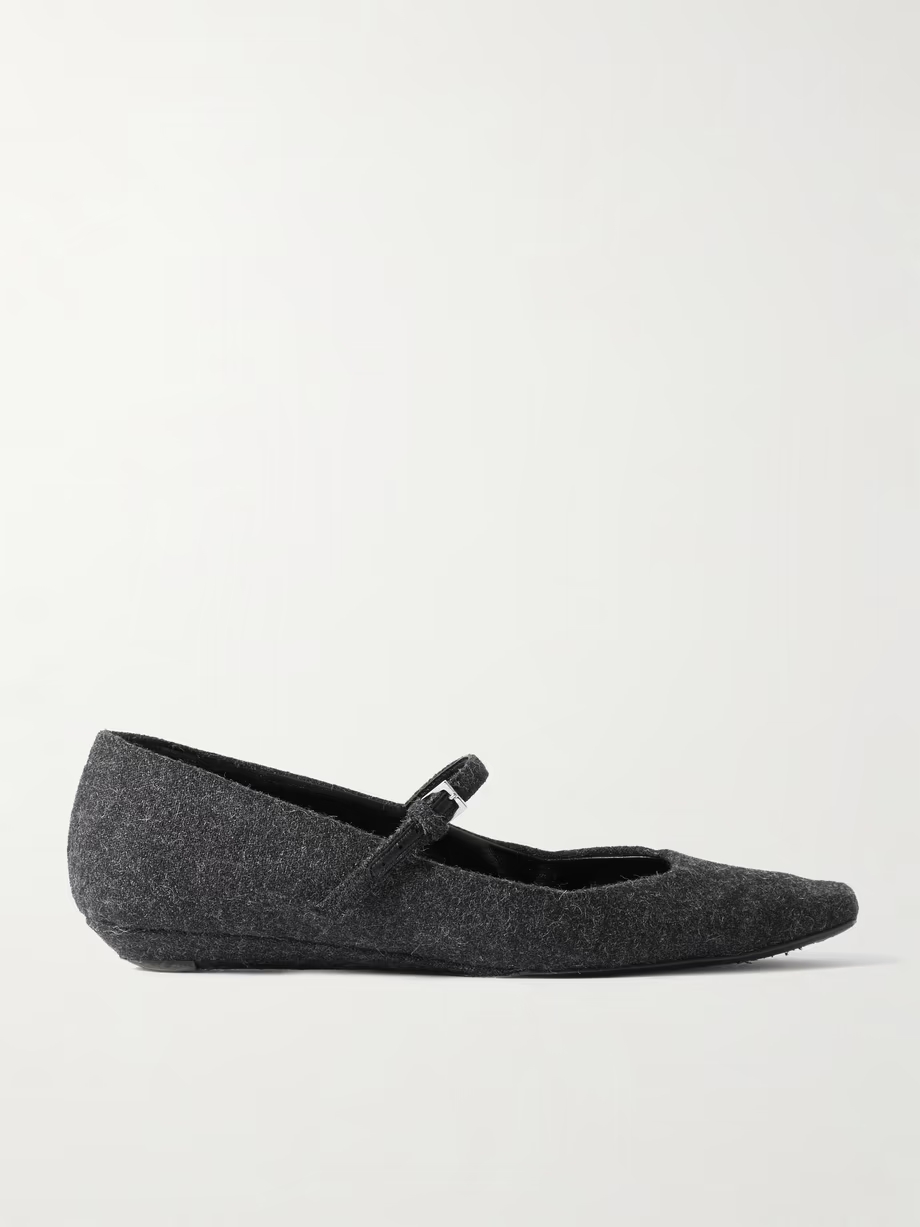 Regane flannel Mary Jane ballet flats