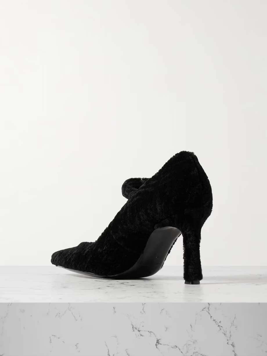 Kelly shearling Mary Jane pumps