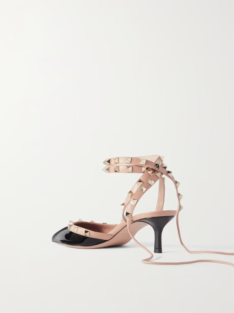 Rockstud 50 patent-leather pumps