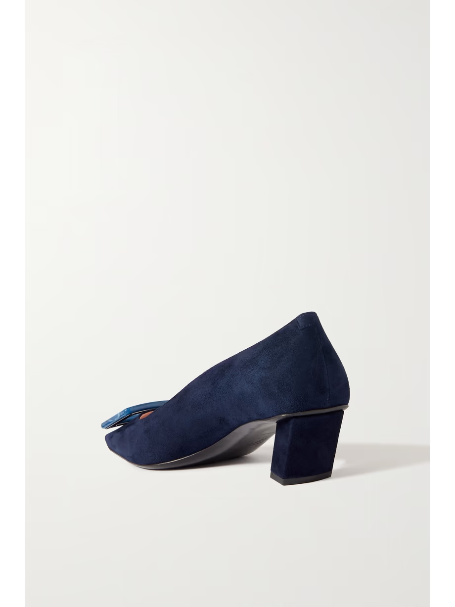 Belle Vivier embellished suede pumps