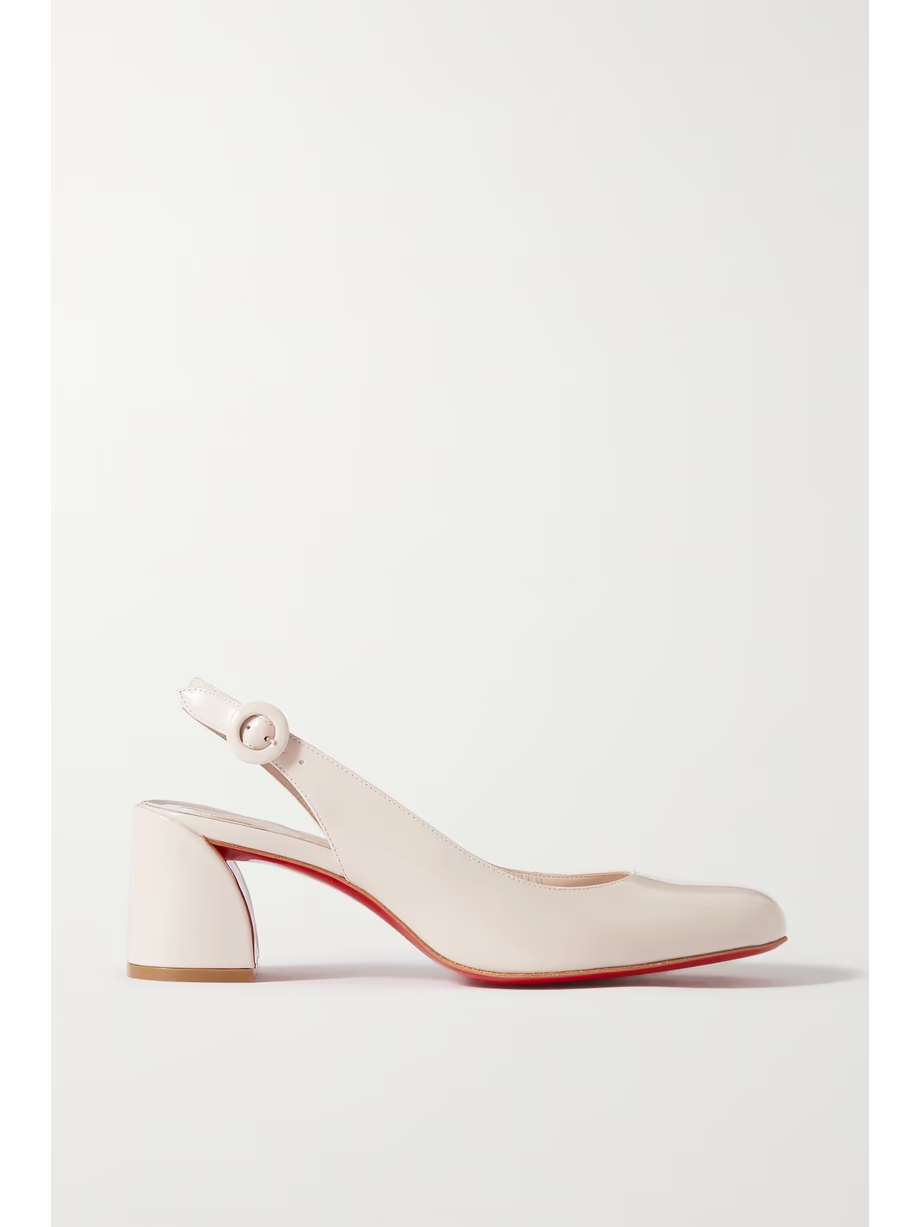 So Jane 55 patent-leather slingback pumps