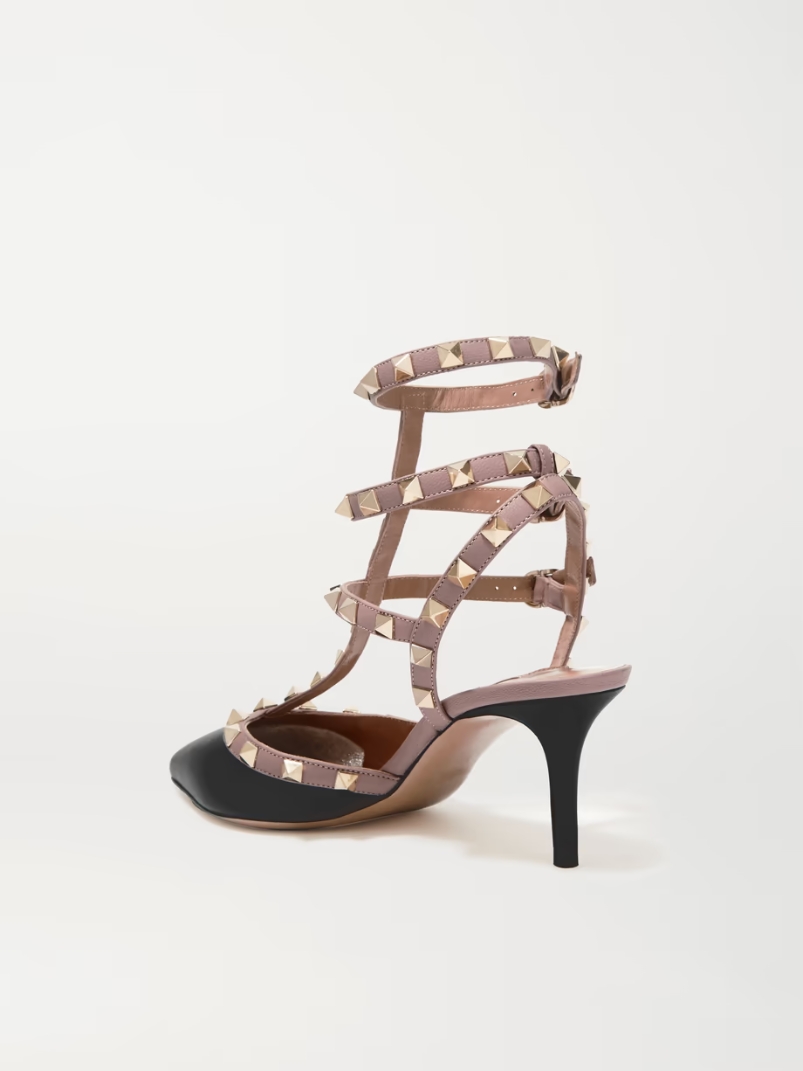 Valentino Garavani Rockstud 65 two-tone leather pumps