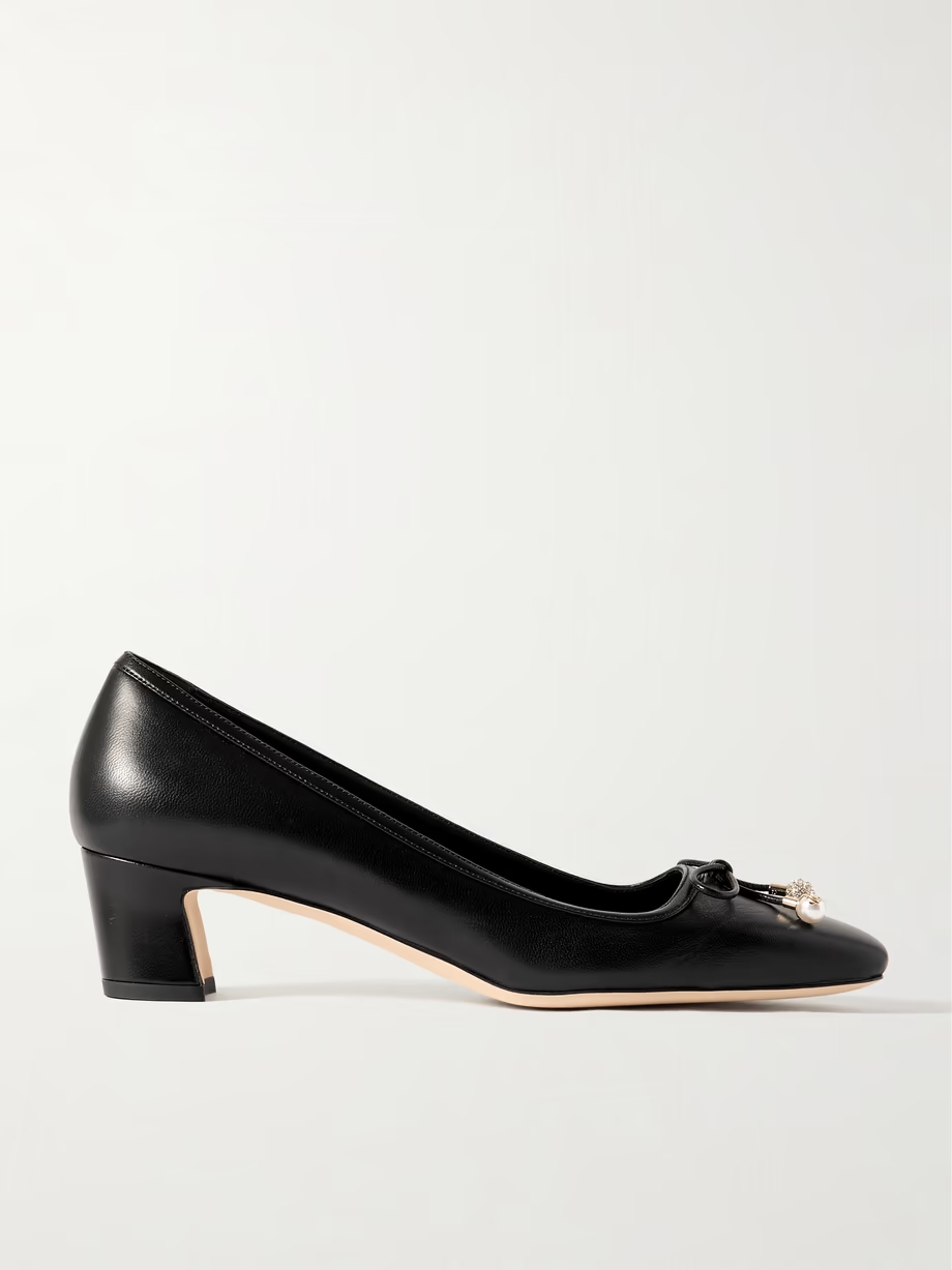 Elme 45 embellished leather pumps