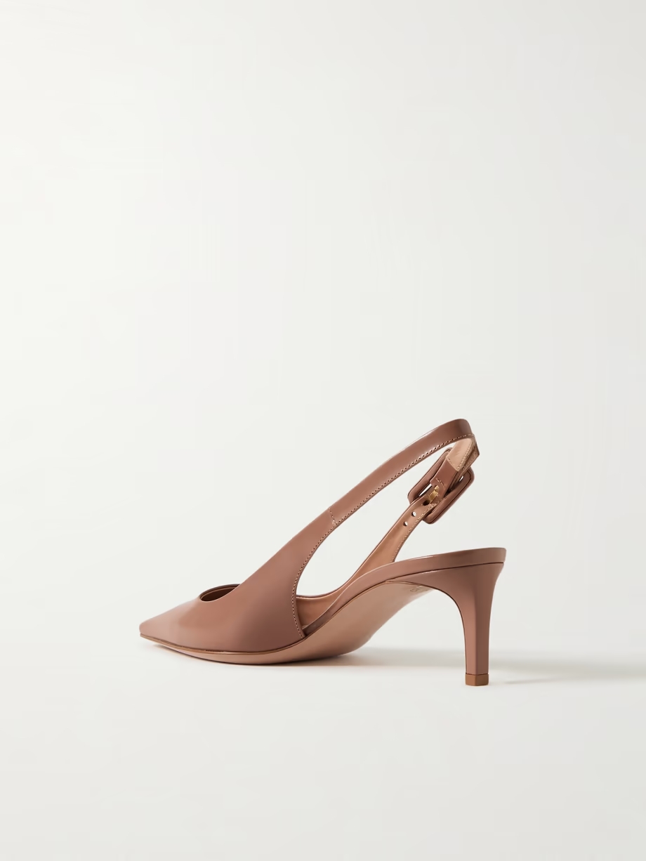 Lindsay 55 leather slingback pumps